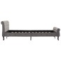 vidaXL Estructura de cama de terciopelo gris 140x200 cm