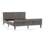 vidaXL Estructura de cama de terciopelo gris 140x200 cm