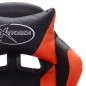 vidaXL Silla gaming con luces LED RGB cuero sintético naranja y negro vidaXL Silla gaming con luces LED RGB cuero sintético naranja y negro