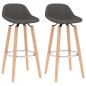 vidaXL Taburetes de cocina 2 unidades tela gris oscuro vidaXL Taburetes de cocina 2 unidades tela gris oscuro