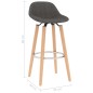 vidaXL Taburetes de cocina 2 unidades tela gris oscuro vidaXL Taburetes de cocina 2 unidades tela gris oscuro