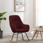 vidaXL Silla mecedora de tela rojo vino tinto vidaXL Silla mecedora de tela rojo vino tinto