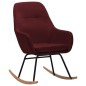 vidaXL Silla mecedora de tela rojo vino tinto vidaXL Silla mecedora de tela rojo vino tinto