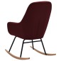 vidaXL Silla mecedora de tela rojo vino tinto vidaXL Silla mecedora de tela rojo vino tinto