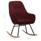 vidaXL Silla mecedora de tela rojo vino tinto vidaXL Silla mecedora de tela rojo vino tinto