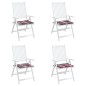 vidaXL Cojines de silla de jardín 4 uds tela a cuadros rojo 40x40x3 cm vidaXL Cojines de silla de jardín 4 uds tela a cuadros rojo 40x40x3 cm