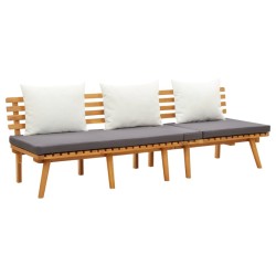vidaXL Sofá de jardín madera de acacia maciza 200x65 cm