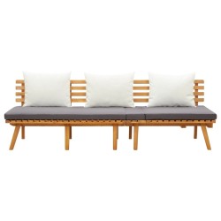 vidaXL Sofá de jardín madera de acacia maciza 200x65 cm