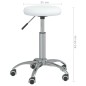 vidaXL Silla de oficina giratoria de cuero sintético blanco vidaXL Silla de oficina giratoria de cuero sintético blanco