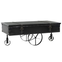 vidaXL Mesa de centro de madera MDF y abeto 110x55x43 cm