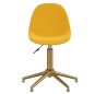 vidaXL Sillas de comedor giratorias 2 uds terciopelo amarillo mostaza