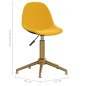 vidaXL Sillas de comedor giratorias 2 uds terciopelo amarillo mostaza