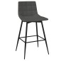 vidaXL Taburete de cocina de terciopelo gris oscuro vidaXL Taburete de cocina de terciopelo gris oscuro