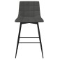 vidaXL Taburete de cocina de terciopelo gris oscuro vidaXL Taburete de cocina de terciopelo gris oscuro