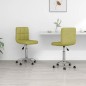 vidaXL Sillas de comedor giratorias 2 unidades tela verde vidaXL Sillas de comedor giratorias 2 unidades tela verde