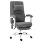 vidaXL Silla de oficina de masaje cuero sintético gris vidaXL Silla de oficina de masaje cuero sintético gris