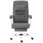 vidaXL Silla de oficina de masaje cuero sintético gris vidaXL Silla de oficina de masaje cuero sintético gris