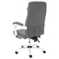 vidaXL Silla de oficina de masaje cuero sintético gris vidaXL Silla de oficina de masaje cuero sintético gris