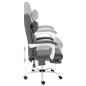 vidaXL Silla de oficina de masaje cuero sintético gris vidaXL Silla de oficina de masaje cuero sintético gris