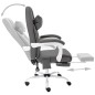 vidaXL Silla de oficina de masaje cuero sintético gris vidaXL Silla de oficina de masaje cuero sintético gris