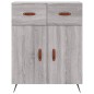 vidaXL Aparador alto madera contrachapada gris sonoma 69,5x34x180 cm vidaXL Aparador alto madera contrachapada gris sonoma 69,5x34x180 cm