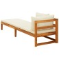 vidaXL Tumbona 1 reposabrazos con cojines crema madera maciza acacia vidaXL Tumbona 1 reposabrazos con cojines crema madera maciza acacia