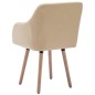 vidaXL Sillas de comedor 2 unidades tela color crema vidaXL Sillas de comedor 2 unidades tela color crema