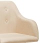 vidaXL Sillas de comedor 2 unidades tela color crema vidaXL Sillas de comedor 2 unidades tela color crema