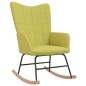 vidaXL Silla mecedora de tela verde vidaXL Silla mecedora de tela verde
