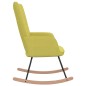 vidaXL Silla mecedora de tela verde vidaXL Silla mecedora de tela verde