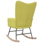 vidaXL Silla mecedora de tela verde vidaXL Silla mecedora de tela verde