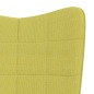 vidaXL Silla mecedora de tela verde vidaXL Silla mecedora de tela verde