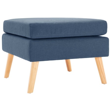 vidaXL Reposapiés de tela azul