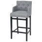 vidaXL Taburetes de cocina 2 unidades tela gris claro vidaXL Taburetes de cocina 2 unidades tela gris claro