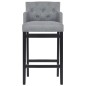 vidaXL Taburetes de cocina 2 unidades tela gris claro vidaXL Taburetes de cocina 2 unidades tela gris claro