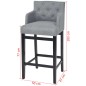 vidaXL Taburetes de cocina 2 unidades tela gris claro vidaXL Taburetes de cocina 2 unidades tela gris claro