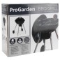 ProGarden Barbacoa sobre ruedas negra 47 cm