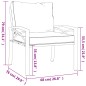 vidaXL Silla de jardín acero con cojines gris 68x76x79 cm vidaXL Silla de jardín acero con cojines gris 68x76x79 cm