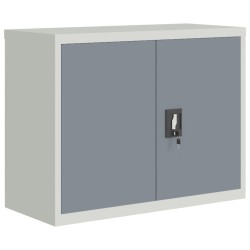 vidaXL Armario archivador acero gris claro y gris oscuro 90x40x70 cm