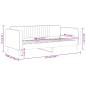 vidaXL Sofá cama terciopelo gris claro 90x190 cm vidaXL Sofá cama terciopelo gris claro 90x190 cm