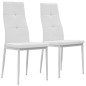 vidaXL Sillas de comedor 2 unidades cuero sintético blanco vidaXL Sillas de comedor 2 unidades cuero sintético blanco