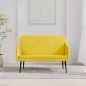 vidaXL Banco de tela amarillo claro 110x76x80 cm vidaXL Banco de tela amarillo claro 110x76x80 cm