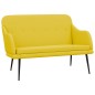 vidaXL Banco de tela amarillo claro 110x76x80 cm vidaXL Banco de tela amarillo claro 110x76x80 cm
