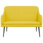 vidaXL Banco de tela amarillo claro 110x76x80 cm vidaXL Banco de tela amarillo claro 110x76x80 cm
