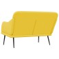 vidaXL Banco de tela amarillo claro 110x76x80 cm vidaXL Banco de tela amarillo claro 110x76x80 cm