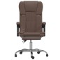 vidaXL Silla de oficina reclinable cuero sintético marrón vidaXL Silla de oficina reclinable cuero sintético marrón