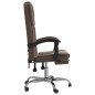 vidaXL Silla de oficina reclinable cuero sintético marrón vidaXL Silla de oficina reclinable cuero sintético marrón