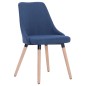 vidaXL Sillas de comedor 2 unidades tela azul