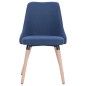 vidaXL Sillas de comedor 2 unidades tela azul