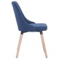 vidaXL Sillas de comedor 2 unidades tela azul